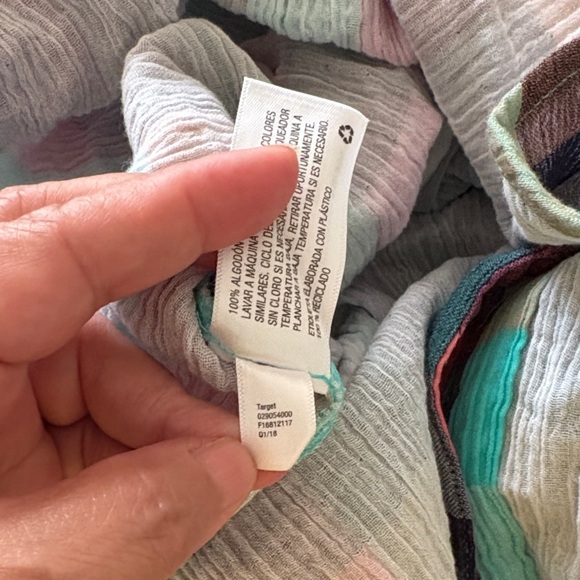 BNWT Isabel Maternity Dolman Colorful Plaid Button Up Shirt Tunic Dress - Picture 9 of 12